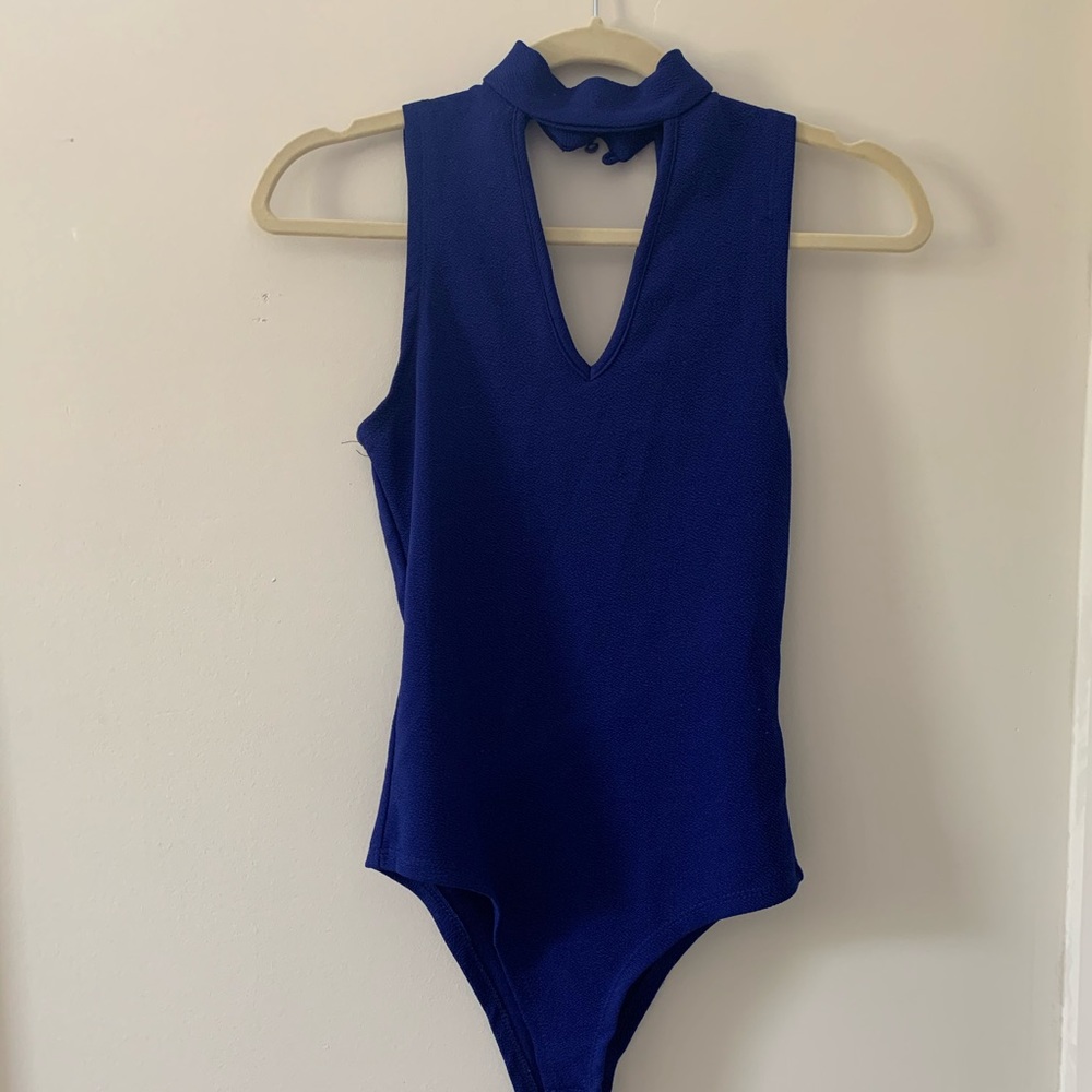 Blue Bodysuit Tank Top